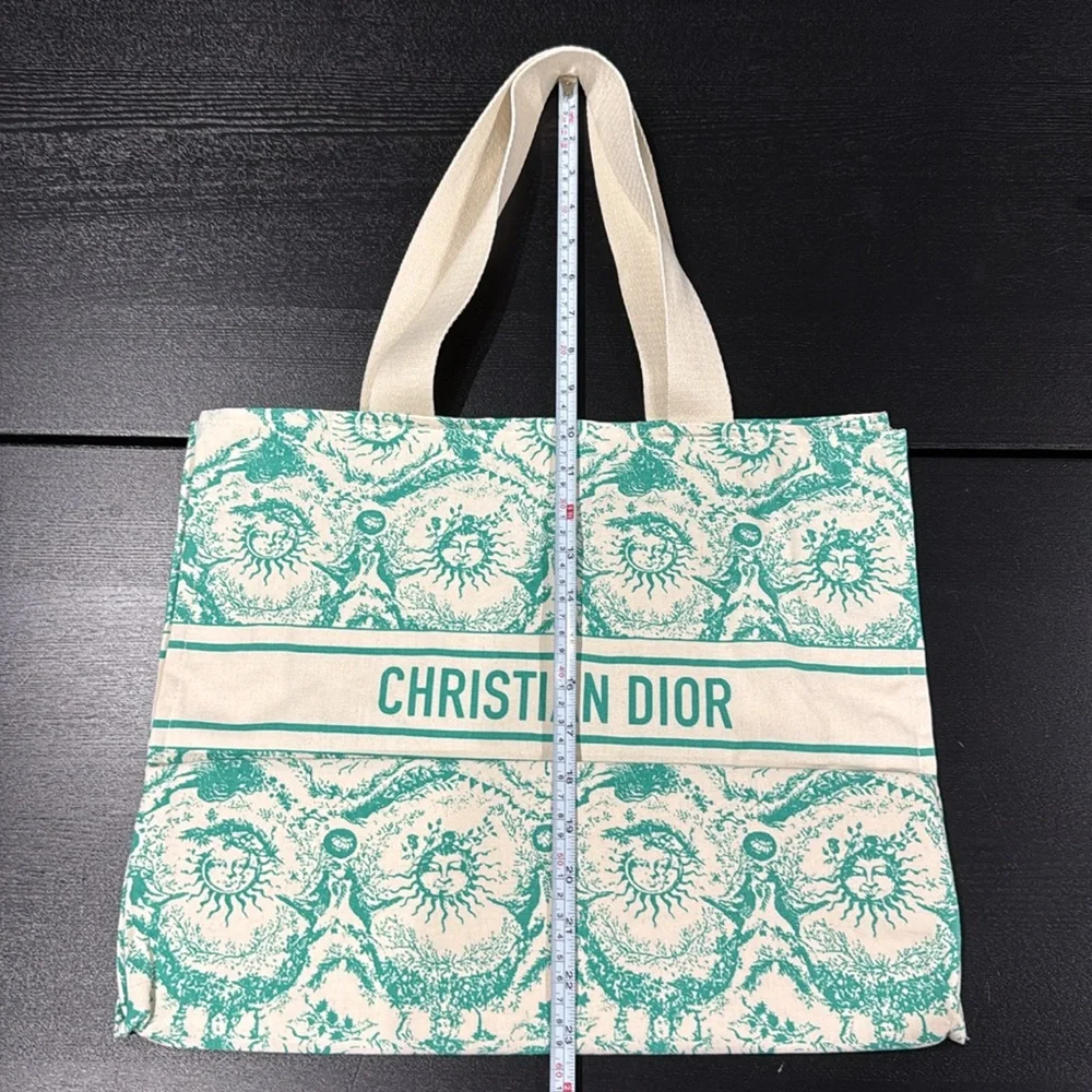 Dior Canvas Dioriviera Christian Dior Aquamarina Toile de Jouy Soleil Tote Bag